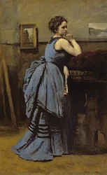 De vrouw in blauw, 1874